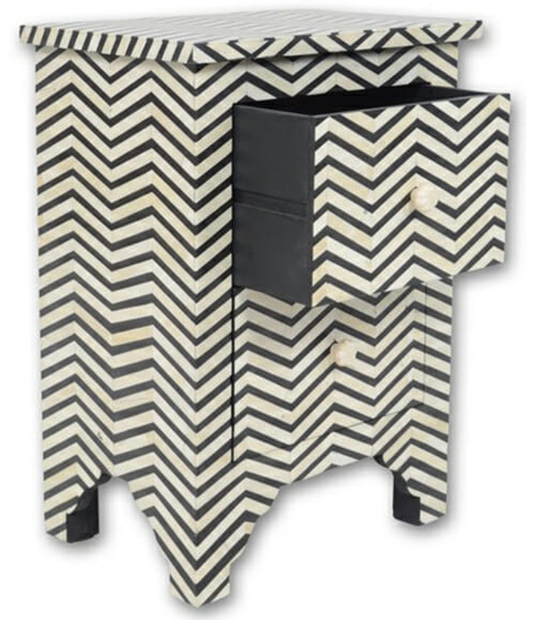 Nachttisch ZIGZAG, 2er Set mit 60 cm Höhe