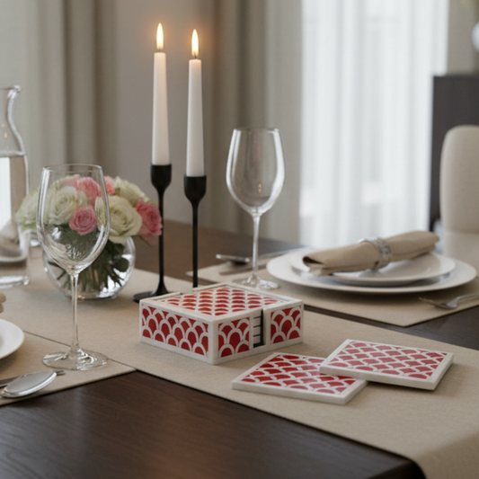 Untersetzer 4er-Set FISH eckig 10 cm x 10 cm