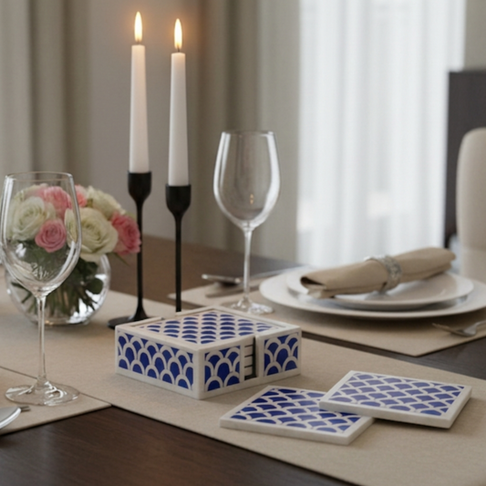 Untersetzer 4er-Set FISH eckig 10 cm x 10 cm