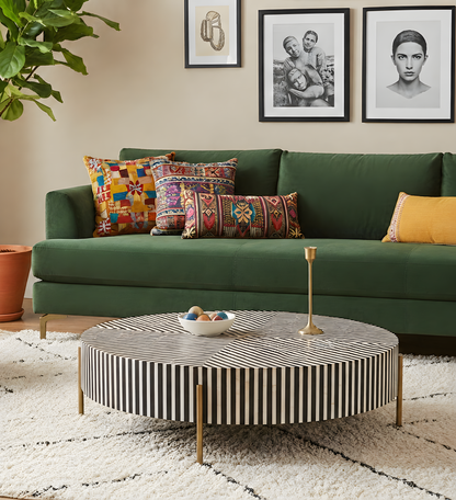 Runder Couchtisch LUXOR mit Metallfüßen ⌀ 75 cm
